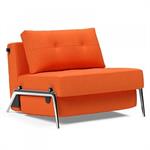 INNOVATION LIVING  Fauteuil design CUBED 02 ALU convertible 200x90cm tissu Elegance Orange