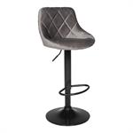 Tabouret de bar en velours gris