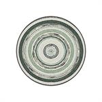 Tapis poils ras IVY motif vintage vert 120x120  BOBOCHIC