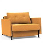 INNOVATION LIVING  Fauteuil design SOFABED CUBED 02 ARMS convertible lit 200x90cm Bouclé Ochre