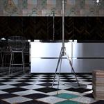 Vue sur l’îlot de cuisine