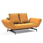 INNOVATION LIVING Canapé design GHIA LASER convertible 80x210 cm tissu Bouclé Ochre