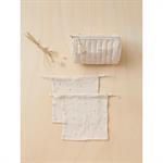 Trousse de toilette et pochons brodés ivoire/étoile caramel