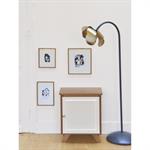 Table de chevet BILBOQUET DECO blanc/naturel