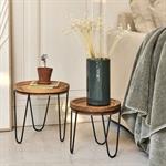 Tables gigognes en bois de manguier - bois foncéVINON