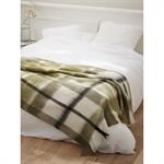 Plaid tissé grands carreaux carreaux vert