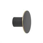 Patère murale en laiton noire 4 cm Hook - Ferm Living
