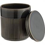 Boîte déco en grès D11xH13