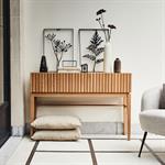 Console 2 tiroirs en bois L120xl30xH80cm - naturelFEVE