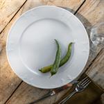 Assiette plate en porcelaine D28cm - blancACANTHE