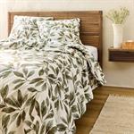 Housse de couette en coton motif végétal 260x240cm - vertALLORO
