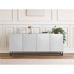 Buffet 4 portes 200 cm ALICE pieds en métal blanc   BOBOCHIC