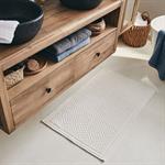 Tapis de bain en coton jacquard - blanc ventoux 60x100cmSADOU