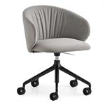 Chaise pivotant 360 TUKA SOFT structure aluminium assise tapissé sable