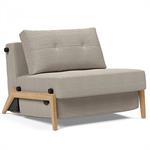 INNOVATION LIVING Fauteuil design SOFABED CUBED 02 WOOD convertible lit 200x90 cm Kenya Gravel