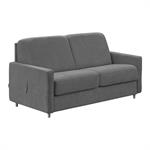 Canapé 3 places convertible en tissu Sogno densité 35kg/m3 - gris restanqueGAYA