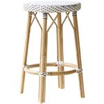 Tabouret de bar en rotin blanc 78 cm Simone - Sika Design