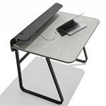 Bureau FOLDY structure métal noir plateau mélaminé pierre piasentina