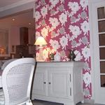 Jeux de papier peint à grosses fleurs