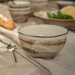 Lot de 6 coupelle en grès réactif d15cm - gris 