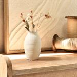 Vase classique en grès strié H12