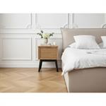 Table de chevet ALBI bois massif et rotin    BOBOCHIC