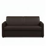 Canapé convertible express DAY 140 cm métal mono assise matelas 22 cm polyuréthane chocolat