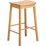 Lot de 2 tabouret de bar en chêne et hévéa h77cm - bois clair 