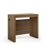 Table console extensible 8 couverts GRANDEZZA noyer 80 cm avec allonges intégrées