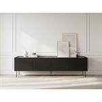 Meuble TV 4 portes 220 cm ATLAS noir   BOBOCHIC