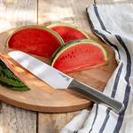 Couteau chef en céramique et manche en inox - gris métalliséMETALIS