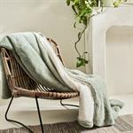 Plaid imitation fourrure 180x220cm - vert olivierMARIUS