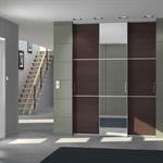 Portes de placard coulissante sur -mesure dans une entrée