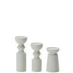 Set de 3 bougeoirs bois design