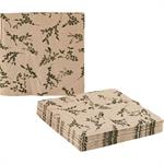 Lot de 20 serviettes en papier motif à fleurs 33x33cm - beige alpillesBAIA