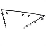 Système rail monophasé moderne 14 spots noirs
