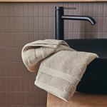 Lot de 2 serviettes invités en coton peigné - beige alpilles 30x50cmAZUR