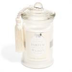 Bougie en verre parfum vanille blanche H15