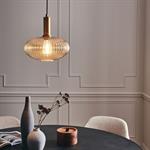 Suspension électrifié en métal et verre D30cm - doréMALOTO