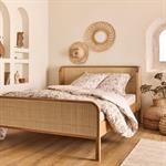 Lit 2 places en rotin 160x200cm - naturelCALLISTA