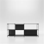 Bibliothèque MUSA de 2 étagères en métal noir