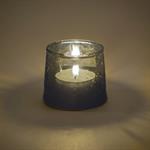 Photophore en verre bullé D6cm - transparentSAVEL