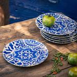 Lot de 6 assiette à dessert motif mandala en grès d21