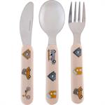 Set de repas pour enfant à motifs en route - roseGOURMI