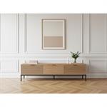 Meuble TV 3 tiroirs 180 cm AGATHE effet chêne    BOBOCHIC