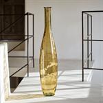 Vase en verre recyclé - jaune ocre H100cmAJJA