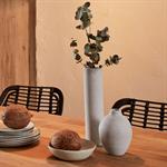 Vase boule en polystone effet béton H17cm - gris clairCALCIS