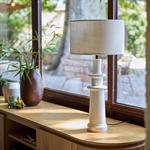 Pied de lampe électrifié en céramique D12cm - blancASCO