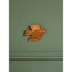 Déco murale oiseau laiton