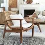 Fauteuil en teck et rotin - naturelREGIANI
